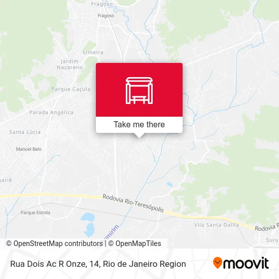 Rua Dois Ac R Onze, 14 map