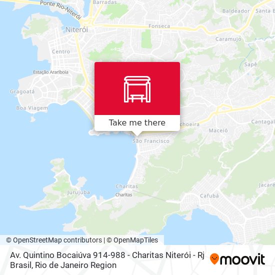 Mapa Av. Quintino Bocaiúva 914-988 - Charitas Niterói - Rj Brasil