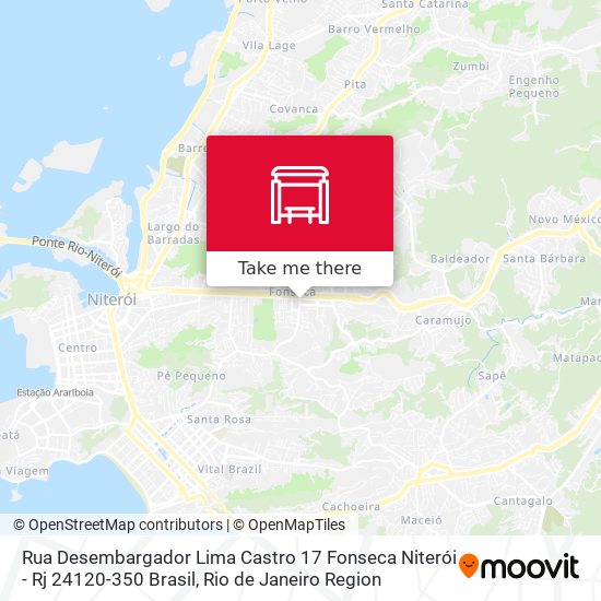 Mapa Rua Desembargador Lima Castro 17 Fonseca Niterói - Rj 24120-350 Brasil