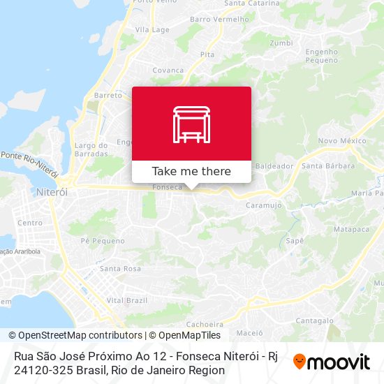 Mapa Rua São José Próximo Ao 12 - Fonseca Niterói - Rj 24120-325 Brasil