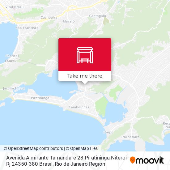 Mapa Avenida Almirante Tamandaré 23 Piratininga Niterói - Rj 24350-380 Brasil