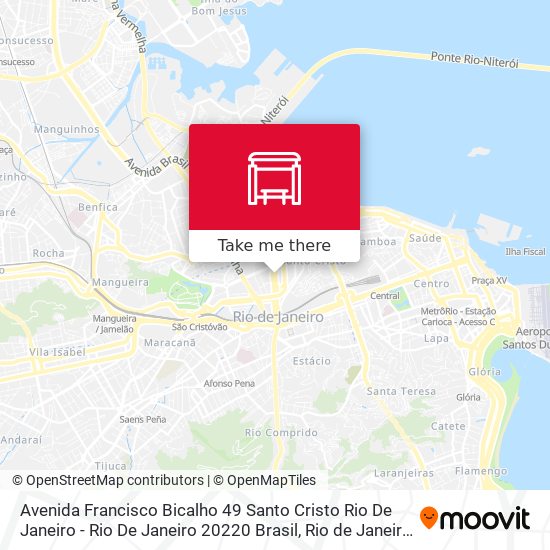 Mapa Avenida Francisco Bicalho 49 Santo Cristo Rio De Janeiro - Rio De Janeiro 20220 Brasil