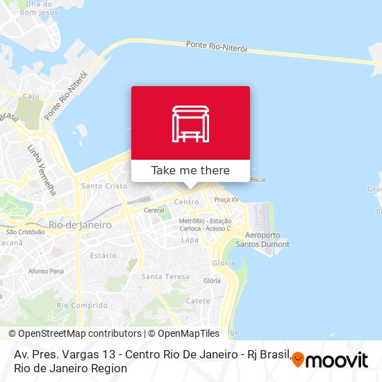 Av. Pres. Vargas 13 - Centro Rio De Janeiro - Rj Brasil map