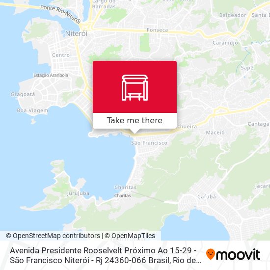 Mapa Avenida Presidente Rooselvelt Próximo Ao 15-29 - São Francisco Niterói - Rj 24360-066 Brasil