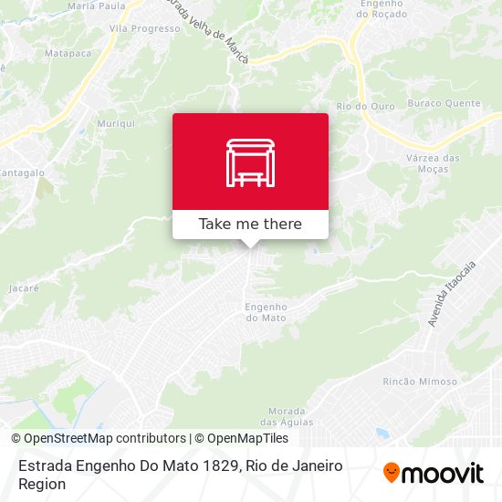 Estrada Engenho Do Mato 1829 map