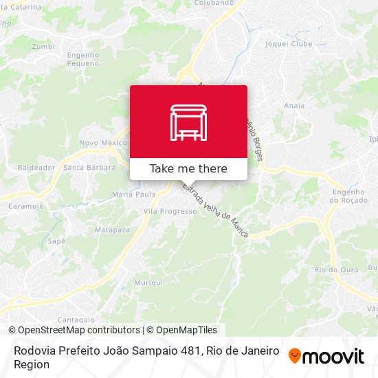 Mapa Rodovia Prefeito João Sampaio 481