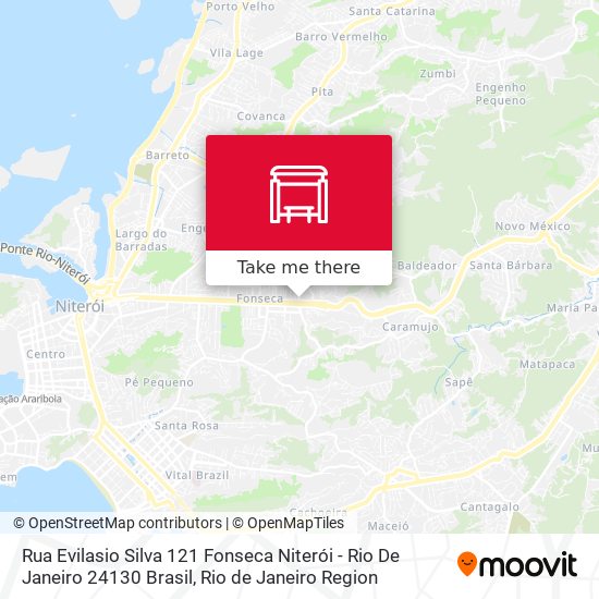 Mapa Rua Evilasio Silva 121 Fonseca Niterói - Rio De Janeiro 24130 Brasil