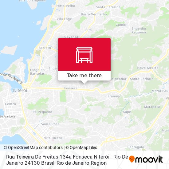 Mapa Rua Teixeira De Freitas 134a Fonseca Niterói - Rio De Janeiro 24130 Brasil