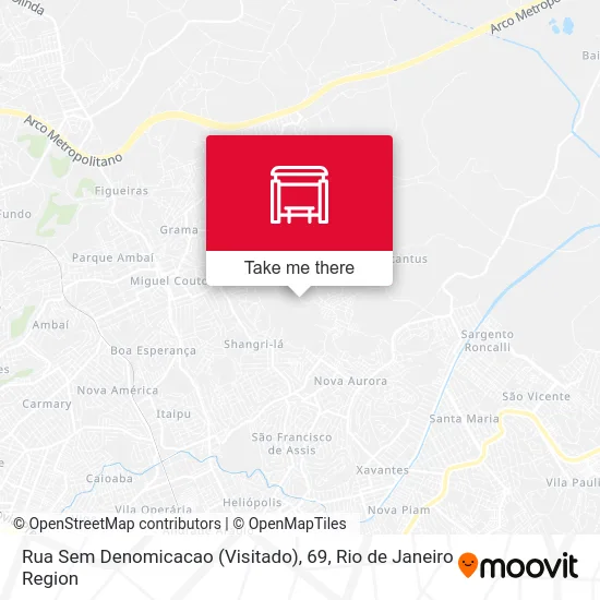Rua Sem Denomicacao (Visitado), 69 map