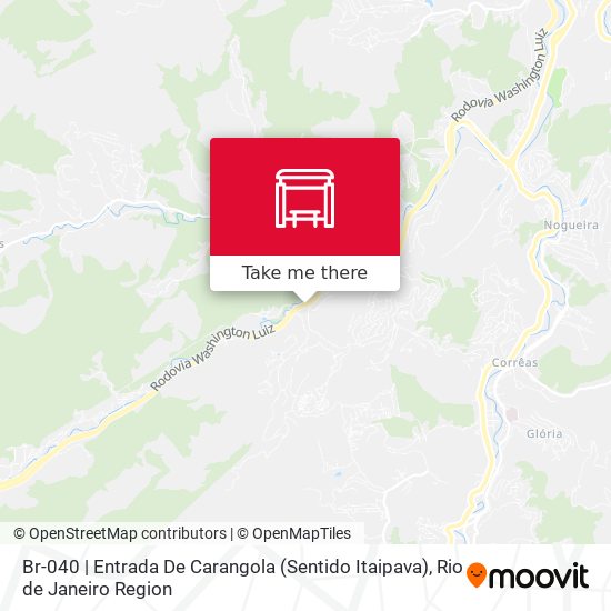 Br-040 | Entrada De Carangola (Sentido Itaipava) map