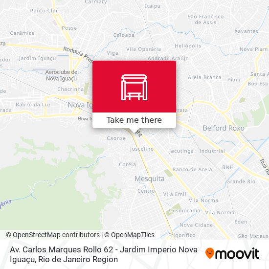 Av. Carlos Marques Rollo 62 - Jardim Imperio Nova Iguaçu map