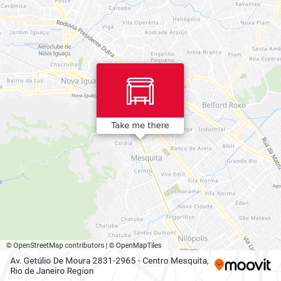 Mapa Av. Getúlio De Moura 2831-2965 - Centro Mesquita