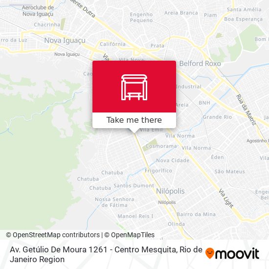 Mapa Av. Getúlio De Moura 1261 - Centro Mesquita