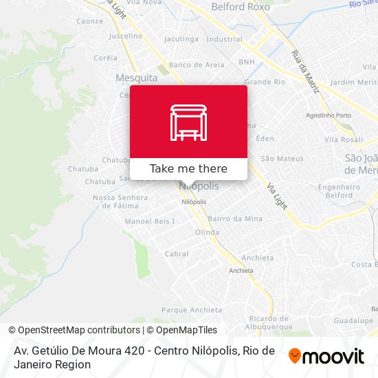 Mapa Av. Getúlio De Moura 420 - Centro Nilópolis