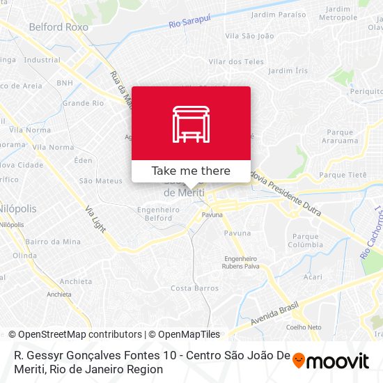 R. Gessyr Gonçalves Fontes 10 - Centro São João De Meriti map