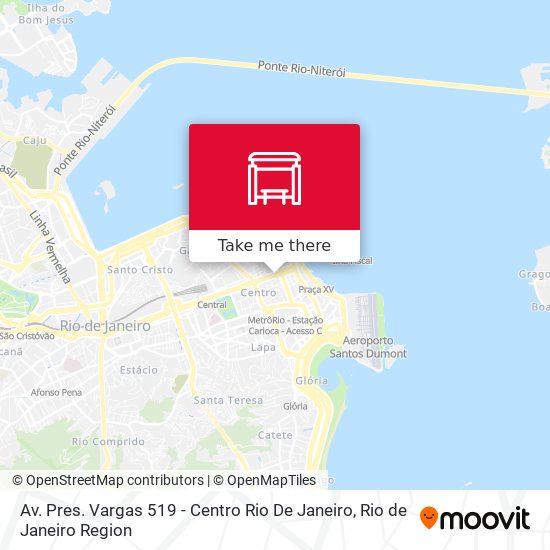 Mapa Av. Pres. Vargas 519 - Centro Rio De Janeiro