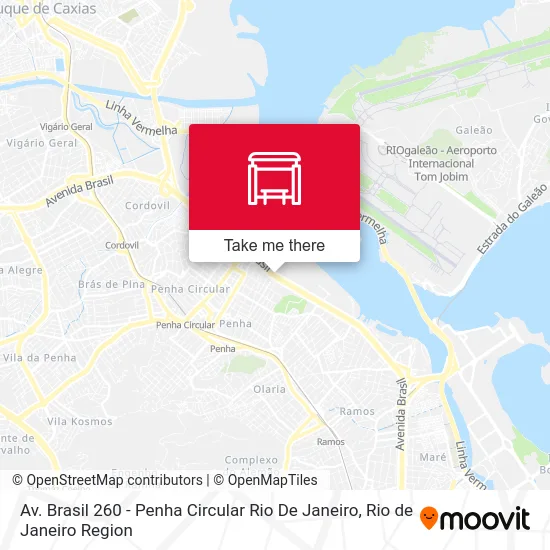 Av. Brasil 260 - Penha Circular Rio De Janeiro map