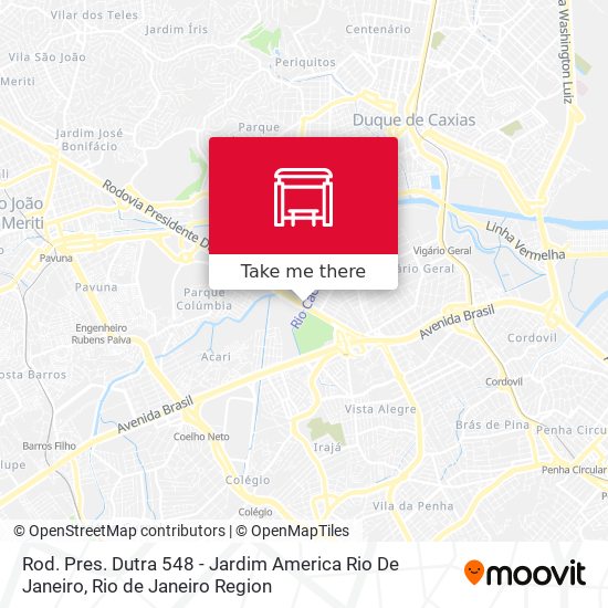 Mapa Rod. Pres. Dutra 548 - Jardim America Rio De Janeiro