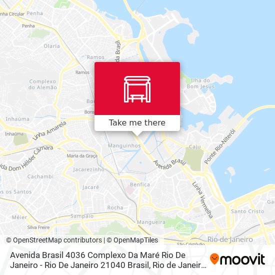 Mapa Avenida Brasil 4036 Complexo Da Maré Rio De Janeiro - Rio De Janeiro 21040 Brasil