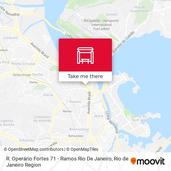 Mapa R. Operário Fortes 71 - Ramos Rio De Janeiro