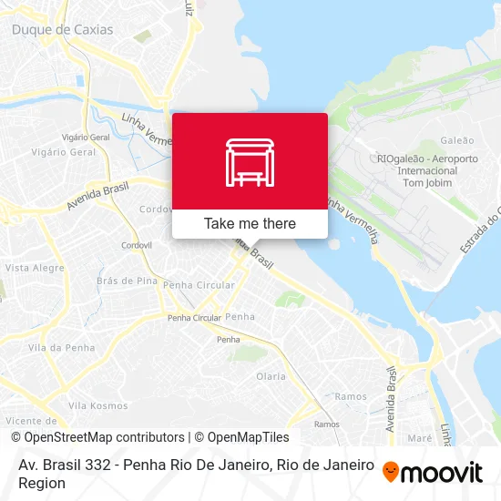 Av. Brasil 332 - Penha Rio De Janeiro map
