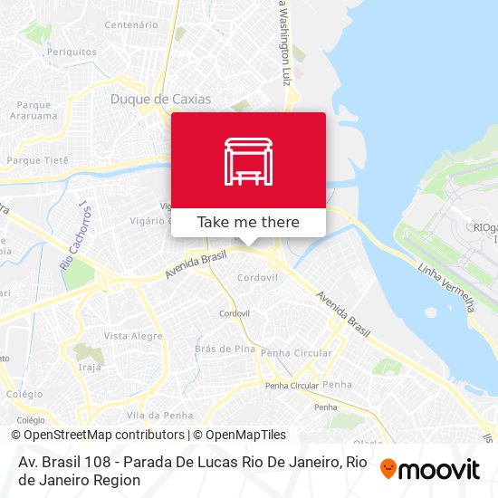 Mapa Av. Brasil 108 - Parada De Lucas Rio De Janeiro
