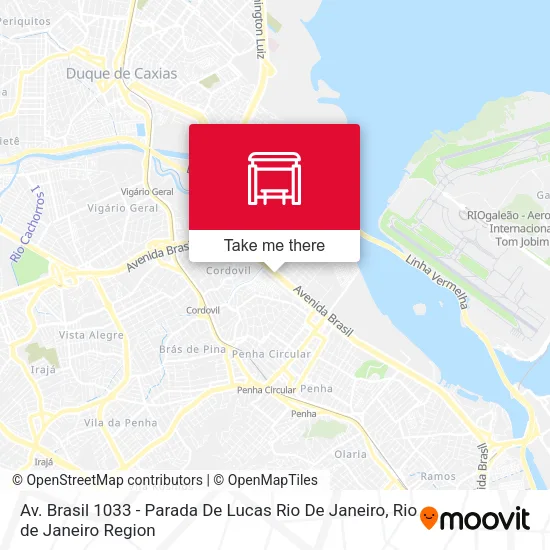 Av. Brasil 1033 - Parada De Lucas Rio De Janeiro map