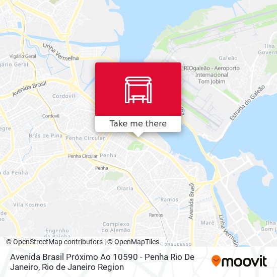 Mapa Avenida Brasil Próximo Ao 10590 - Penha Rio De Janeiro