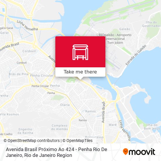 Mapa Avenida Brasil Próximo Ao 424 - Penha Rio De Janeiro