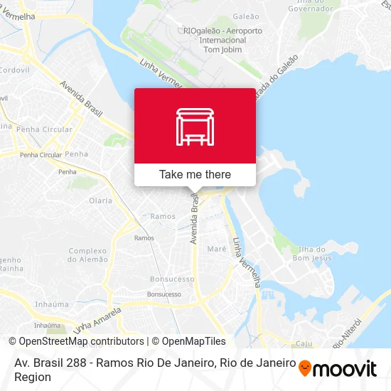 Av. Brasil 288 - Ramos Rio De Janeiro map