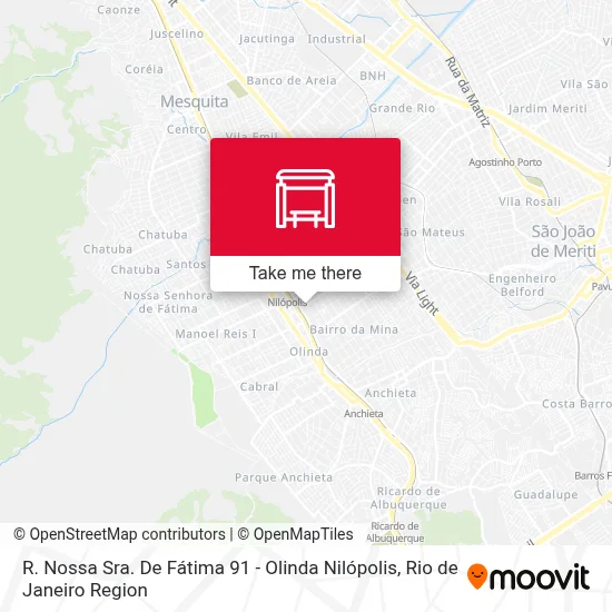 R. Nossa Sra. De Fátima 91 - Olinda Nilópolis map