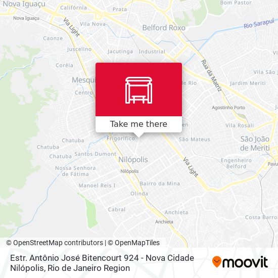 Estr. Antônio José Bitencourt 924 - Nova Cidade Nilópolis map