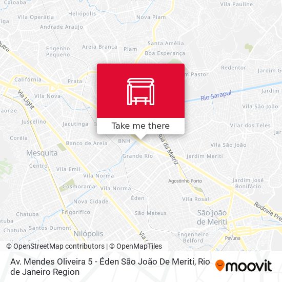 Mapa Av. Mendes Oliveira 5 - Éden São João De Meriti