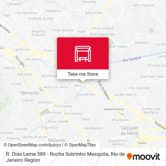 R. Dias Leme 589 - Rocha Sobrinho Mesquita map