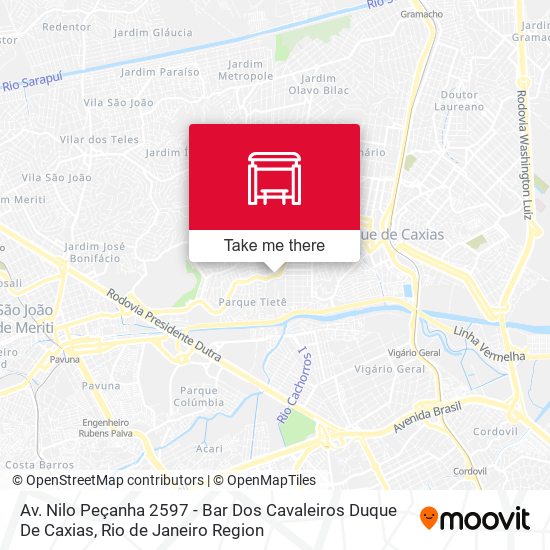 Mapa Av. Nilo Peçanha 2597 - Bar Dos Cavaleiros Duque De Caxias