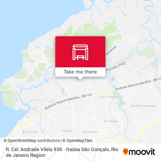 R. Cel. Andrade Vilela 936 - Itaúna São Gonçalo map