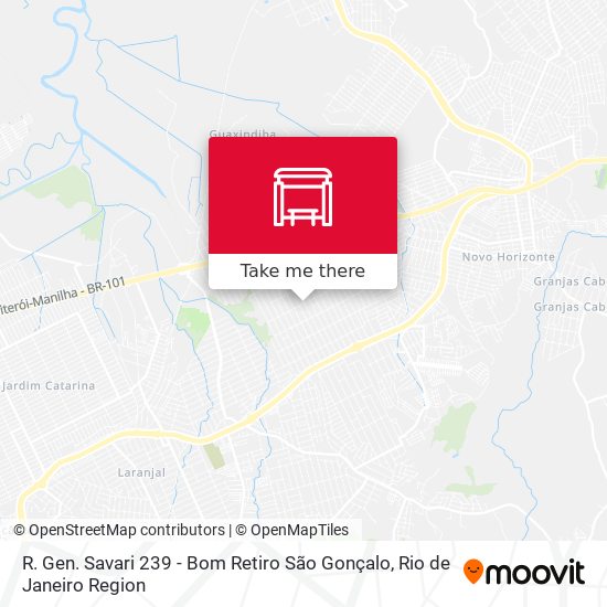 R. Gen. Savari 239 - Bom Retiro São Gonçalo map
