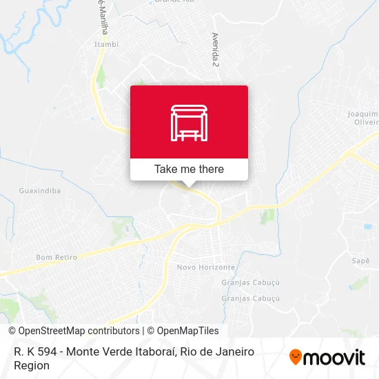R. K 594 - Monte Verde Itaboraí map