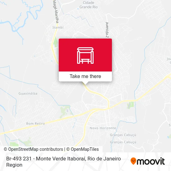 Br-493 231 - Monte Verde Itaboraí map