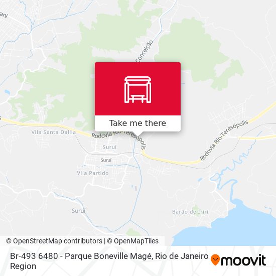 Br-493 6480 - Parque Boneville Magé map