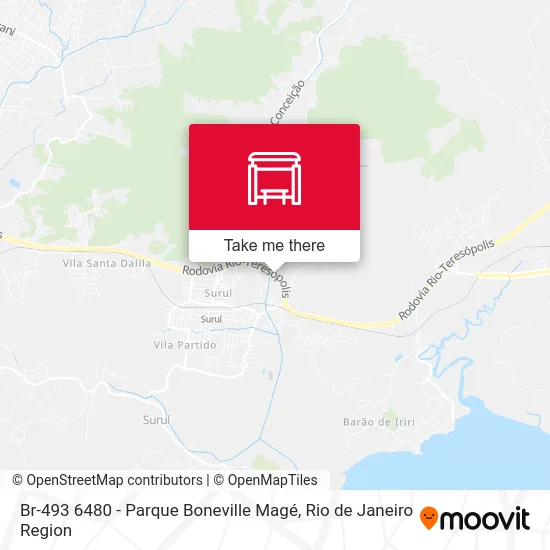 Br-493 6480 - Parque Boneville Magé map