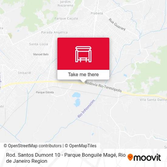 Rod. Santos Dumont 10 - Parque Bonguile Magé map