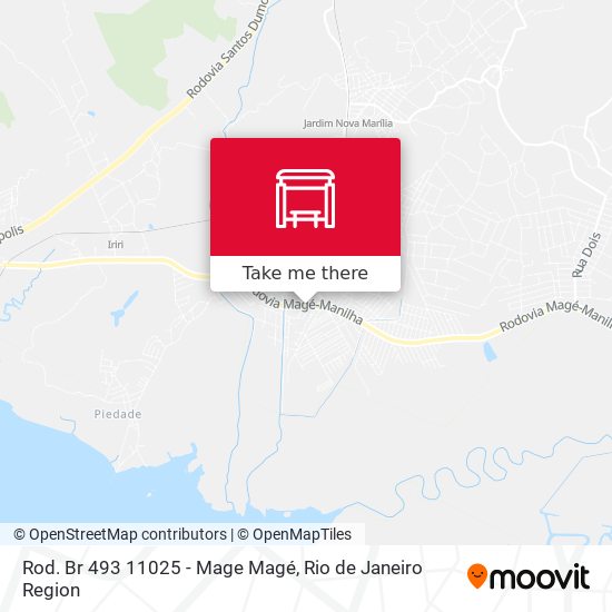 Rod. Br 493 11025 - Mage Magé map