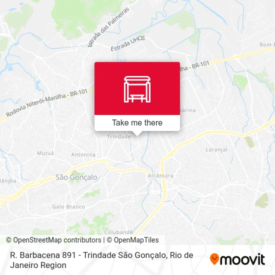 R. Barbacena 891 - Trindade São Gonçalo map
