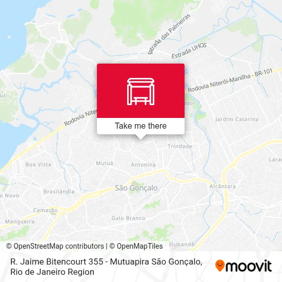 R. Jaime Bitencourt 355 - Mutuapira São Gonçalo map