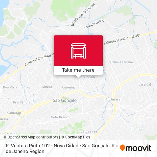 R. Ventura Pinto 102 - Nova Cidade São Gonçalo map