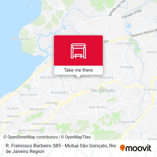 R. Francisco Barbeiro 585 - Mutua São Gonçalo map