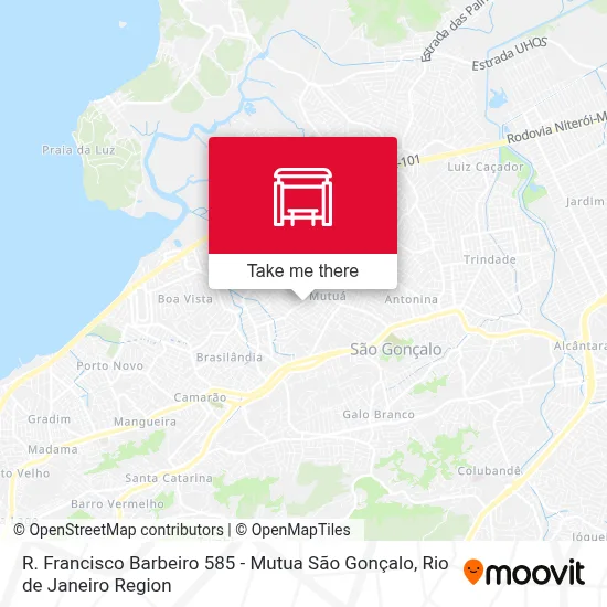 R. Francisco Barbeiro 585 - Mutua São Gonçalo map