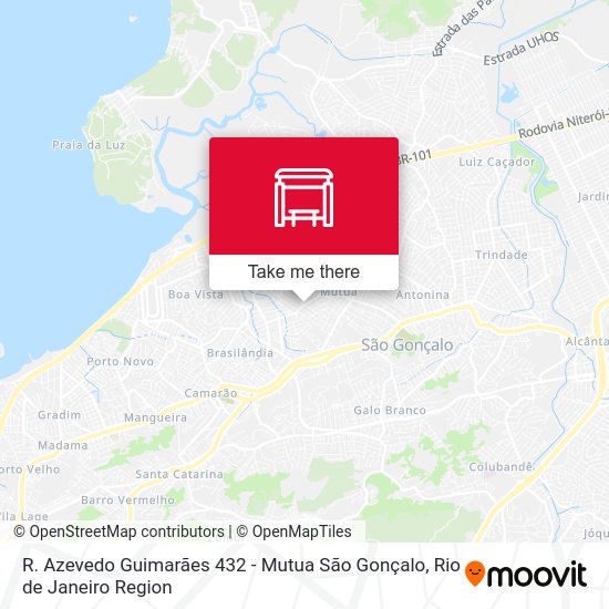 R. Azevedo Guimarães 432 - Mutua São Gonçalo map