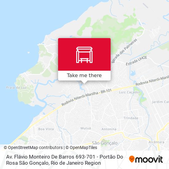 Mapa Av. Flávio Monteiro De Barros 693-701 - Portão Do Rosa São Gonçalo
